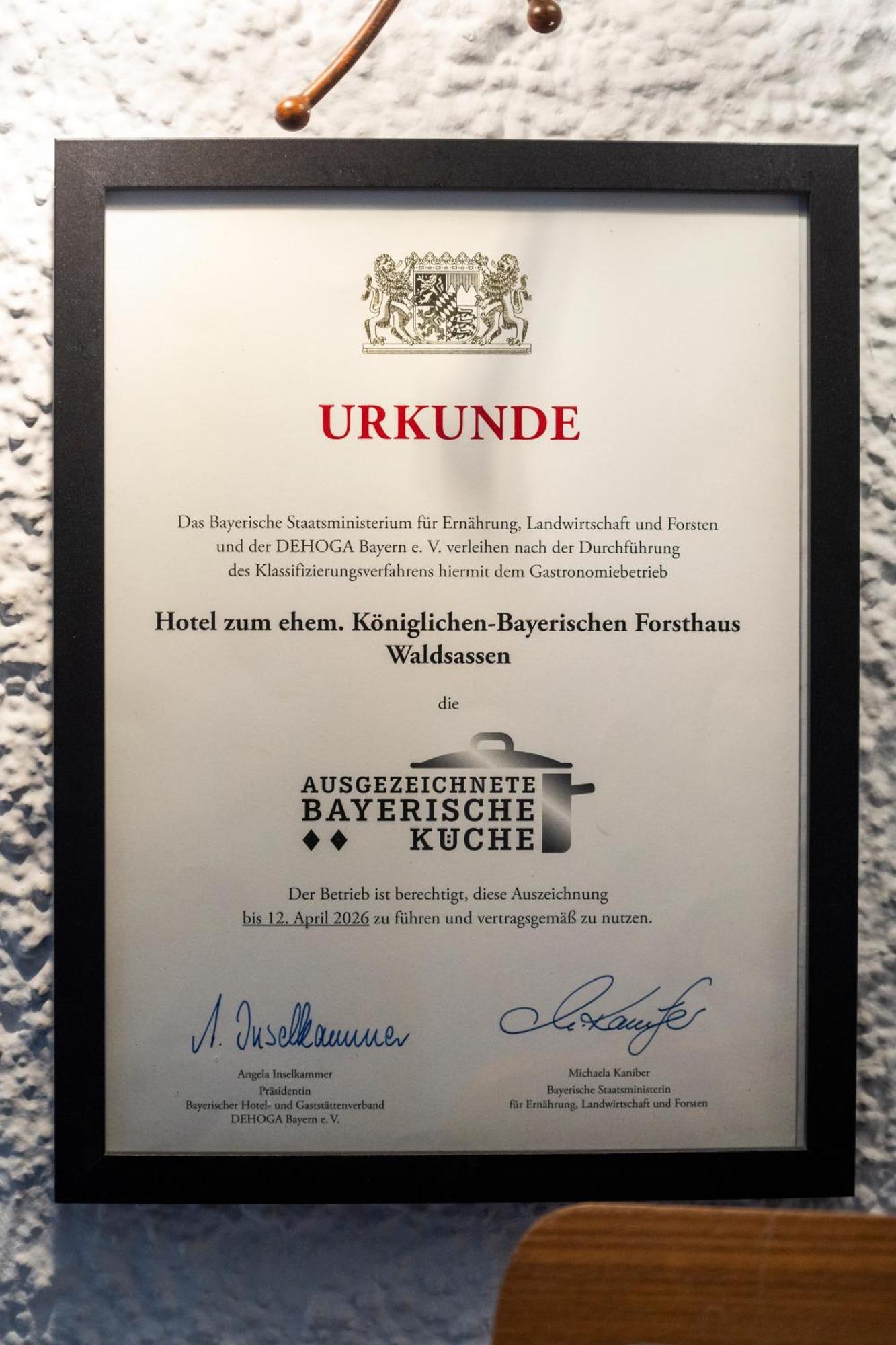 Hotel Zum Ehem. Koenigl. Bayr. Forsthaus Waldsassen Eksteriør billede